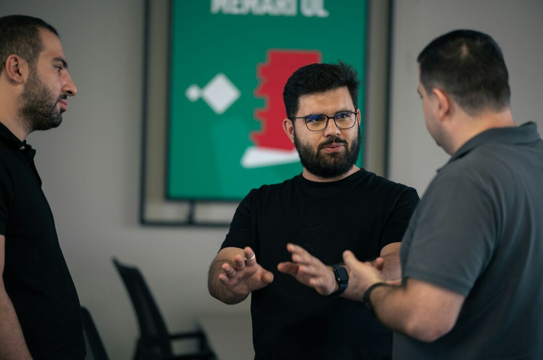 team discussing project